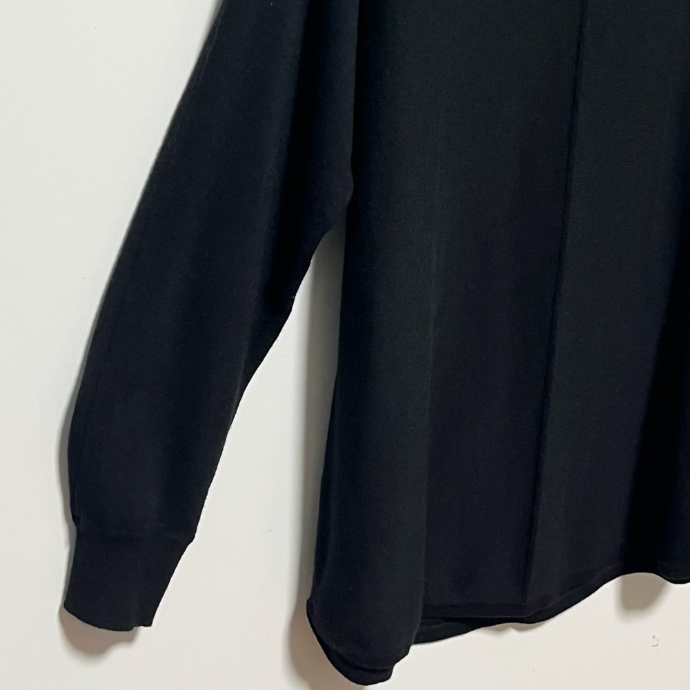 United States Sweater Soft lightweight Black Cold dropped Shoulder knit Sweater - Picture 5 of 6